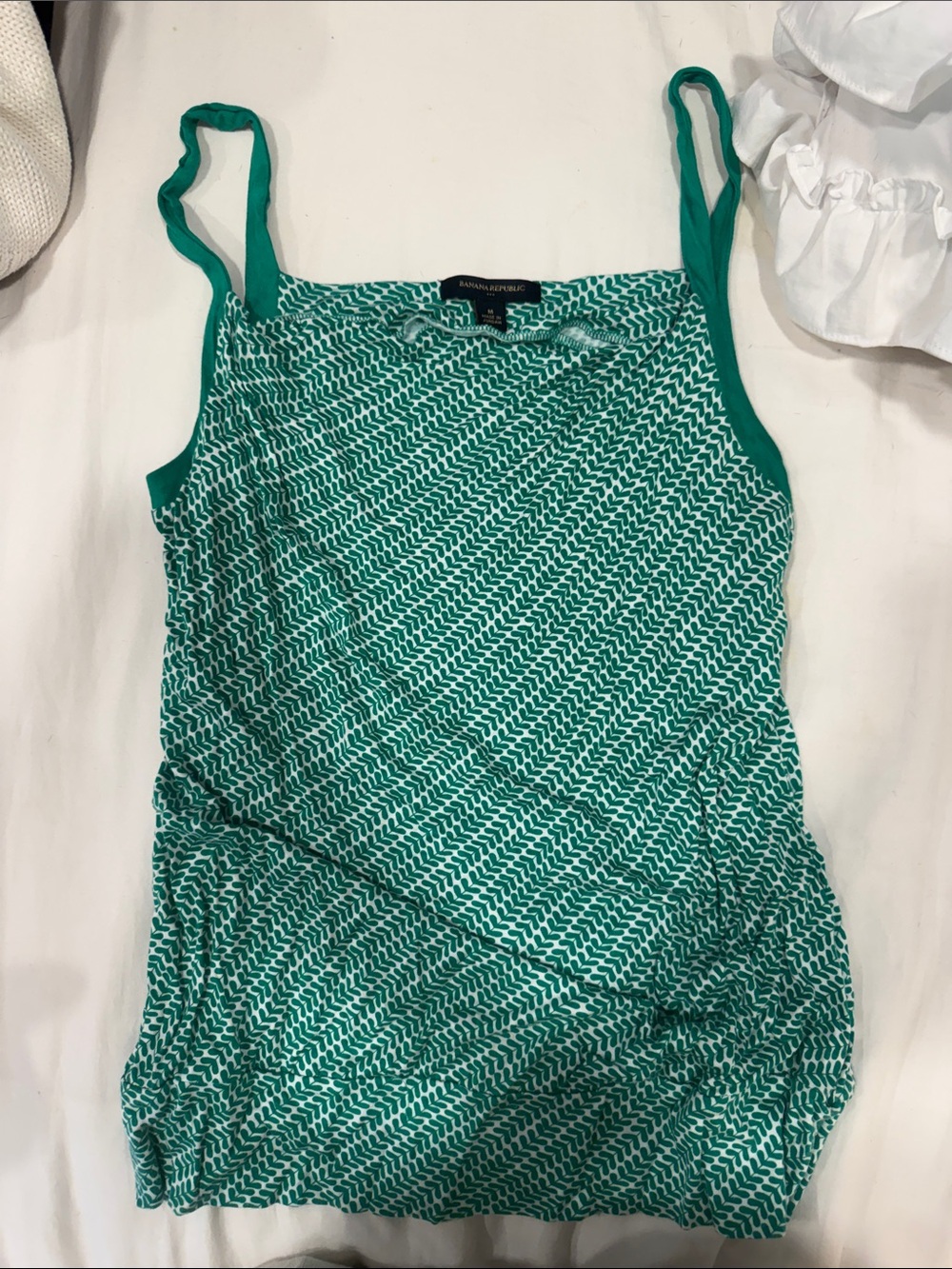 Banana Republic Teal Green Geo-Print Camisole